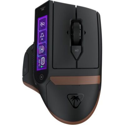 Turtle Beach Command Series MC7 Souris de Gaming sans Fil avec écran Tactile intégré Command Display, capteur Optique Owl Eye 30K DPI, connectivité Tri Mode et Station de Charge