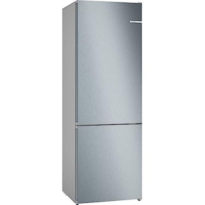 Bosch KGN492LDF Série 4 - Réfrigérateur combiné, pose-libre, éclairage LED | 203 x 70 cm, Inox, NoFrost, VitaFresh, paroi arrière profilée Multi Airflow