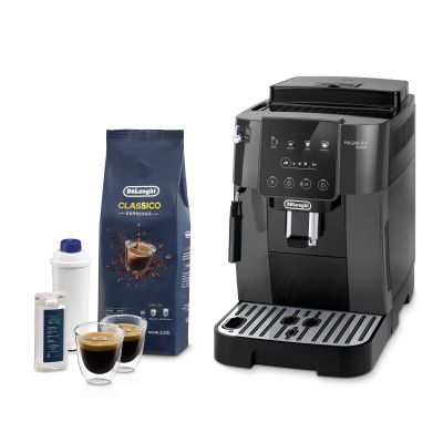Kit Machine à expresso broyeur  ECAM220.29 +  Café en grains 1kg Classico + Set de tasses + Cartouche filtrante + Set de détartrants EcoDecalk DELONGHI