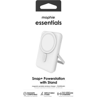 Mophie - Batterie Externe  10000 Mah Magsafe Blanc Avec Support