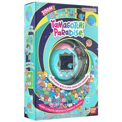 Bandai – Tamagotchi Paradise Jade Forest – Animal Virtuel à élever – Tamagotchi avec molette de Zoom – Jouet Interactif en français – Modèle Forêt Vert et Rose – Jouet Enfant 6 Ans et + – 43424