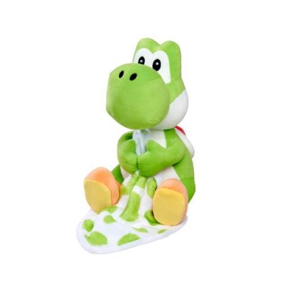 Simba My Mario Yoshi avec Doudou - Peluche (23 cm) avec Doudou, Peluche Douce pour bébés, Enfants et Fans de 0 Mois