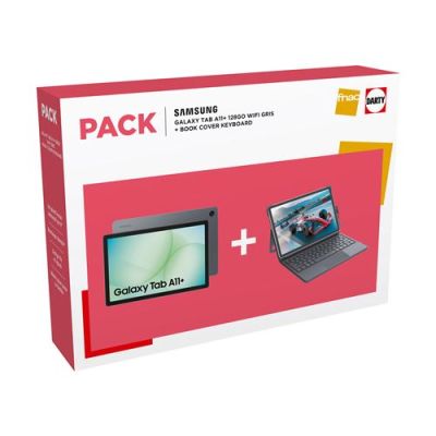 Pack Tablette tactile Samsung Galaxy Tab A11+ 11" 128 Go Gris + Book Cover Keyboard