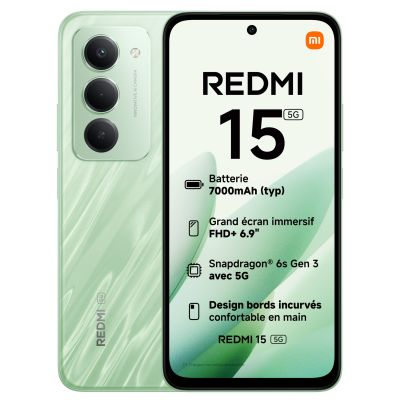 Smartphone REDMI 15 5G 128 Go - Vert XIAOMI