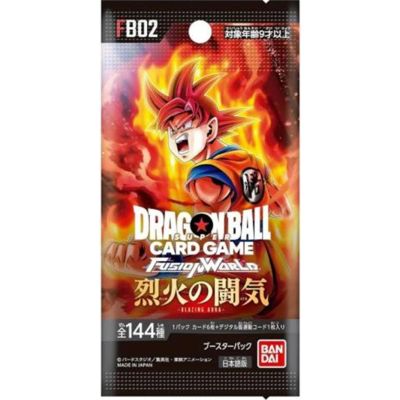 BANDAI FB02 Dragon Ball Super Jeu de cartes Fusion World Booster Pack Bataille du Feu