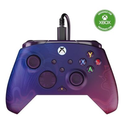 Turtle Beach Rematch Advanced Purple Fade Manette de jeu filaire - Licence Xbox Series XS, Xbox One et PC avec Boutons Programmables, Gâchettes, commandes audio et câble de 2.5 m