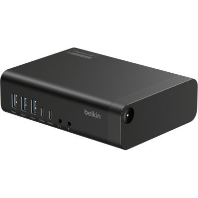 Belkin Connect Station d'accueil 16-en-1 De 140 W, Affichage Triple, Dock USB-C avec 4K À 60 Hz, DisplayLink, Transfert De Données De 10 Gbit/s, Port Ethernet De 2,5 Gbit/s