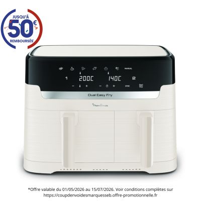 Friteuse sans huile Airfryer Easy Fry Dual 8L EZ901AF0 MOULINEX