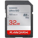 image produit SANDISK Ultra Go Carte SD UHS-I de 32 Go, vitesse de lecture jusqu'à 120 Mo/s, enregistrement vidéo Full HD, carte mémoire pour appareil photo reflex numérique et appareil photo sans miroir