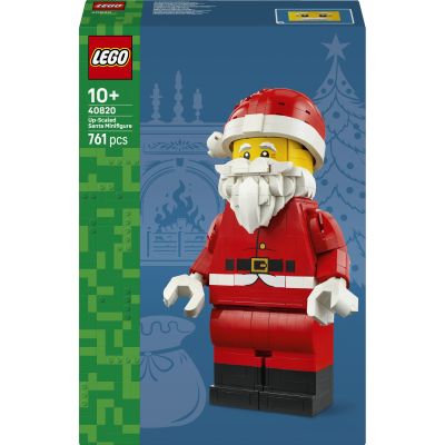 LEGO Minifigurine du Père Noël Grand Format - Jeu de Construction - Loisirs Créatifs pour Enfant - Figurine de Papa Noël - Décoration Festive pour Étagère - Cadeau pour Fille ou Garçon 10 Ans 40820