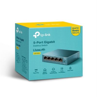 TP-Link Switch Ethernet Gigabit 5 Ports RJ45, Boîtier Métal, LS105G