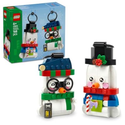 LEGO Les Bonshommes de Neige Décoratifs - Jeu de Construction - Loisirs Créatifs pour Enfant sur Noël - 2 Figurines & Accessoires - Décorations Sapin de Noël - Cadeau Fille ou Garçon dès 6 Ans 40812