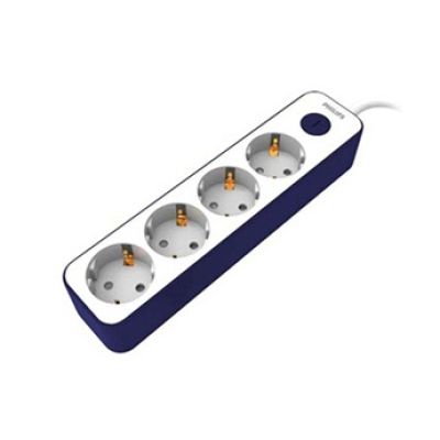 Multiprise Philips 4 prises 1,5 m Bleu