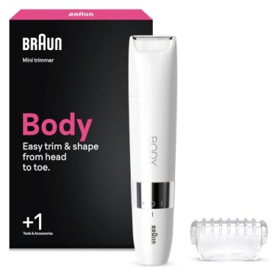 Braun Mini Tondeuse Corps BS1000, Blanc
