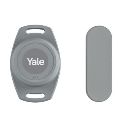 Yale Détecteur et Aimant de Fixation Ouverture de Porte - Capteur et Aimant de Rechange - Accessoires Le système d'ouverture Intelligente de Portes de Garage et de portails - 05/102330/BW Gris