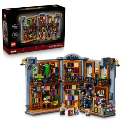 LEGO Icons La Librairie : Book Nook - Set de Construction pour Adulte avec Serre-Livres - Décoration 3D pour Étagère, Salon ou Bureau - 2 Minifigurines & Accessoires - Idée de Cadeau DIY 11379