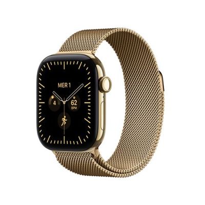 Apple Watch Series 12 GPS + Cellular, Boîtier en Titane Or Brillant de 42mm