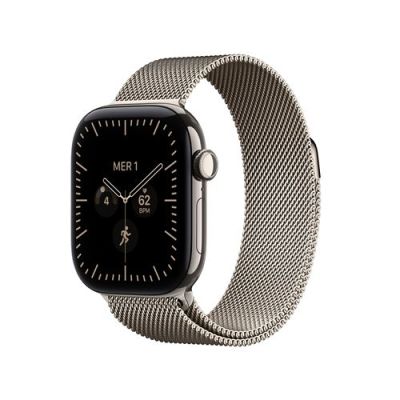 Apple Watch Series 12 GPS + Cellular, Boîtier en Titane Naturel de 46 mm