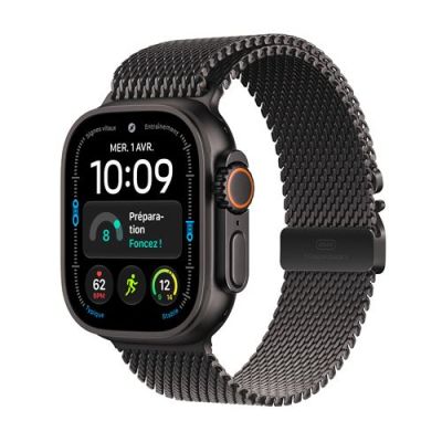Apple Watch Ultra 4 GPS + Cellular, Boîtier en Titane Noir de 49 mm