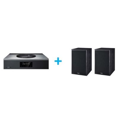 Amplificateur Hi-Fi Technics SA-C600EG-S Argent + une paire d'enceintes bibliothèque Magnat Monitor S30 Noir