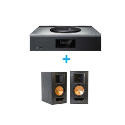 Amplificateur Hi-Fi Technics SA-C600EG-S Argent + une paire d'enceintes compactes Klipsch RB-61 MK II Black