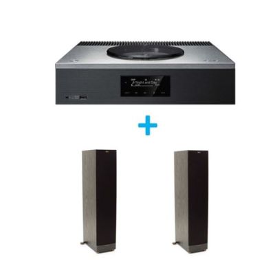 Amplificateur Hi-Fi Technics SA-C600EG-S Argent + une paire d'enceintes colonne Klipsch Series RF-82 MKII Noir