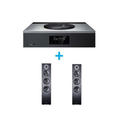 Amplificateur Hi-Fi Technics SA-C600EG-S Argent + une paire d'enceintes colonne Magnat Monitor S70 Noir