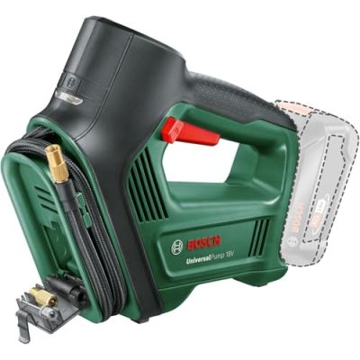 Bosch Pompe à air comprimé sans fil UniversalPump 18V | Gonfle rapidement les pneus de voitures, motos, caravanes et vélos Pompe A Air UniversalPump 18V POWER FOR ALL 18V