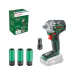 image produit Bosch boulonneuse sans fil UniversalImpactDrive 18V-350 (pour fixations et serrages exigeants sur les chantiers ; couple maxi : 350 Nm ; adaptateur six pans ; set de douilles: ; sans batterie) - livrable en France
