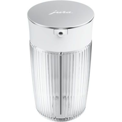 Carafe à lait - JURA - 05 L - 2 adaptateurs silicone - Capuchon pivotant inox poli - Verre