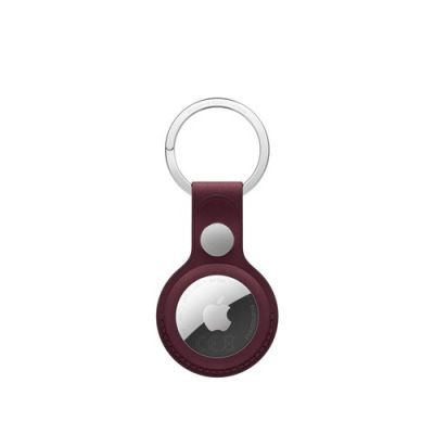 Porte‑clés en tissage fin AirTag - Bordeaux