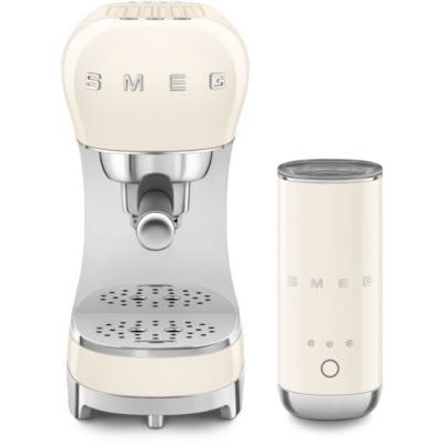 Smeg - Machine À Expresso  (Ecf00) + Mousseur À Lait (Mff02) Crème