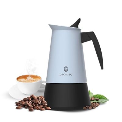 Cafetière italienne - CECOTEC - Piccolina 600 Blue - 6 tasses - 300 ml - Compatible induction