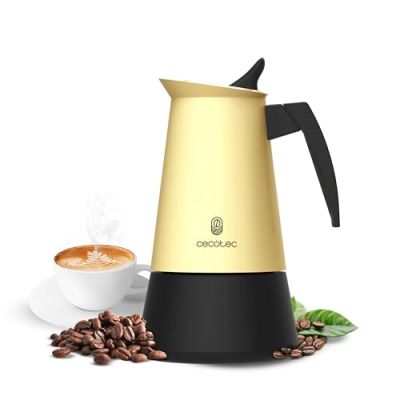 Cafetière italienne - CECOTEC - Piccolina 600 Beige - 6 tasses - 300 ml - Compatible induction