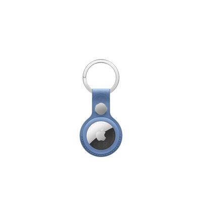 Porte-clés en tissage fin AirTag - Bleuet