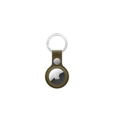 Porte-clés en tissage fin AirTag - Olive sombre Porte-clés en tissage fin AirTag - Olive sombre