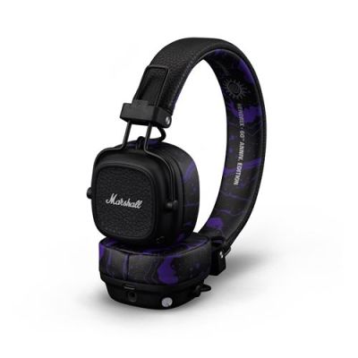 Casque audio sans fil et filaire Bluetooth Marshall Major V Hendrix Noir et Violet Casque audio sans fil et filaire Bluetooth Marshall Major V Hendrix Noir et Violet