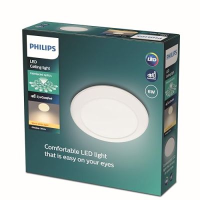 Philips plafonnier LED CINNABAR 250 mm 600 lm, 4 x 1,5W - Blanc