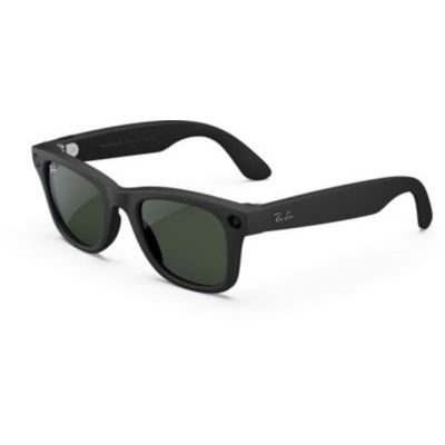 Lunettes Connectées Meta Ray-Ban Wayfarer (Gen 1), Noir Mat, Transitions Transparent/Vert Graphite