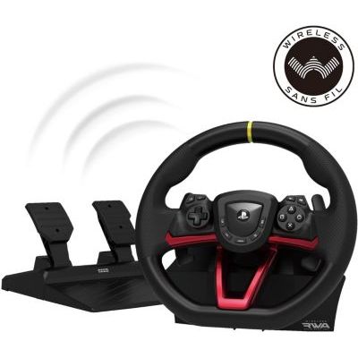 HORI Volant de course sans fil APEX pour Playstation 5, Playstation 4 et PC - Licence officielle Sony