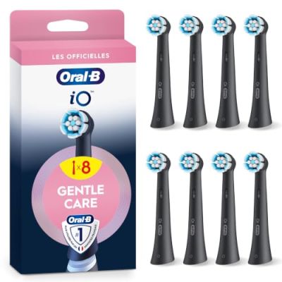 Oral-B Brossettes de Rechange Gentle Care, lot de 8, Noires