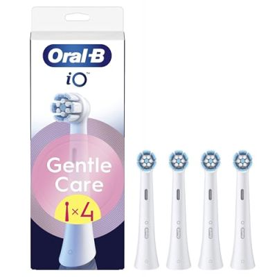 Oral-B Brossettes de Rechange Gentle Care, lot de 4, Blanches