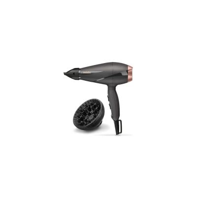 BaByliss Sèche-cheveux Smooth Pro - Sèche-cheveux puissant de 2100W, Fabriqué en Italie, Technologie ionique anti-frisottis, 3 réglages de température et 2 réglages de vitesse, Noir, 6709DE