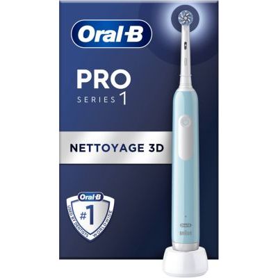 Oral-B Brosse à Dents Electrique Pro 1 avec Brossette de Rechange, Bleue