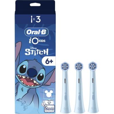 Oral-B Brossettes de Rechange Kids Disney Stitch, lot de 3, Bleues