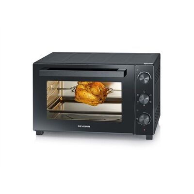 Mini four électrique - SEVERIN - TO 2076 - Chaleur tournante - 1800 W - 46 L - Noir