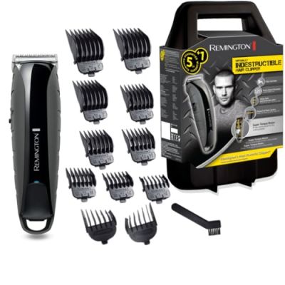 Remington Tondeuse Cheveux [Anti-Choc] Indestructible (Coque Poycarbonate, Moteur Pro résistant, Lames Acier Japonais, 11 Sabots 3-25mm, Batterie Lithium, Autonomie 120min, Mallette) Tondeuse HC5880