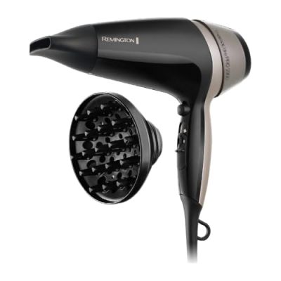 Remingon Sèche-cheveux professionnel Ionique [séchage rapide & efficace] Thermacare PRO 2300 (2100W, chaleur homogène, bruit faible, 3 températures / 2 vitesses, 2 concentrateurs + 1 diffuseur) D5715