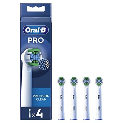 Oral-B Brossettes de Rechange Précision Clean, lot de 4, Blanches