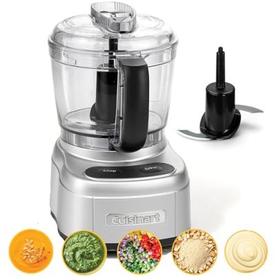 Cuisinart Mini Prep Pro : robot multifonction compact de 900 ml, idéal pour hacher, moudre, mélanger et mixer. Équipé d'une lame réversible en acier inoxydable et d'un moteur puissant. Pièces lavables